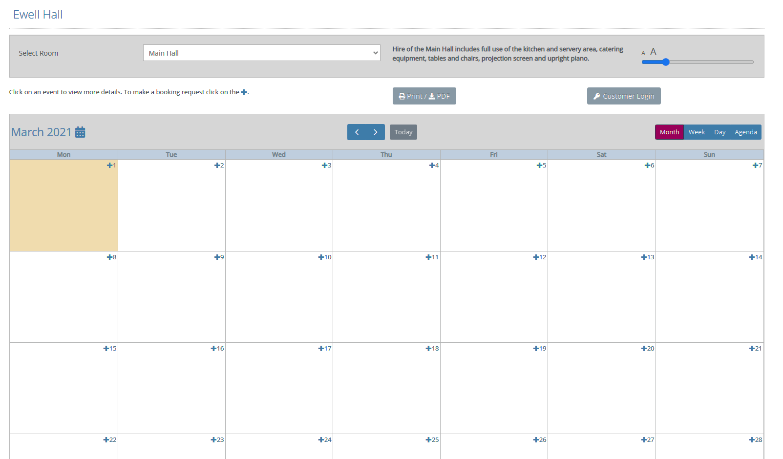 Making a Booking - Ewell Hall Making a Booking - Ewell Hall