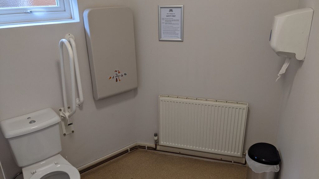 Baby Changing Unit in Disabled Toilet